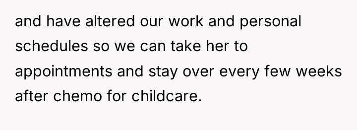 and have altered our work and personal schedules so we...