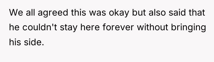 We all agreed this was okay but also said that...