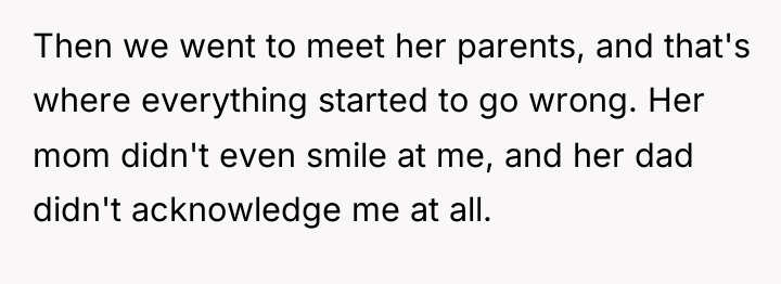 Then we went to meet her parents, and that's where...