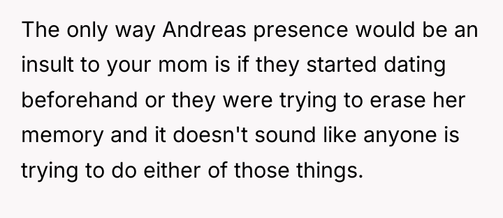 The only way Andreas presence would be an insult to...