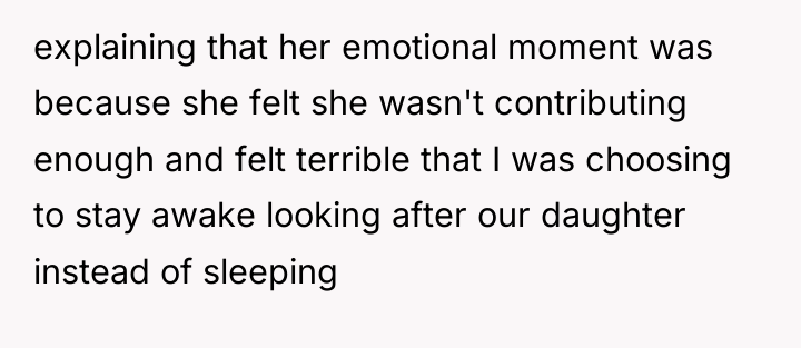 explaining that her emotional moment was because she felt she...