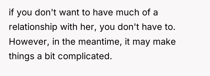 if you don't want to have much of a relationship...