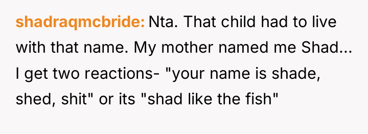 shadraqmcbride Nta. That child had to live with that name....
