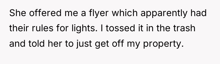 She offered me a flyer which apparently had their rules...