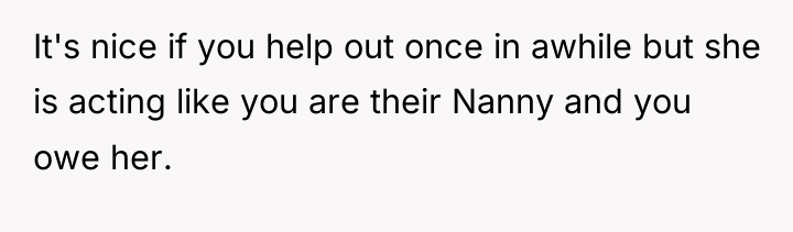 It's nice if you help out once in awhile but...