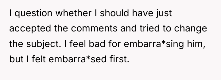 I question whether I should have just accepted the comments...