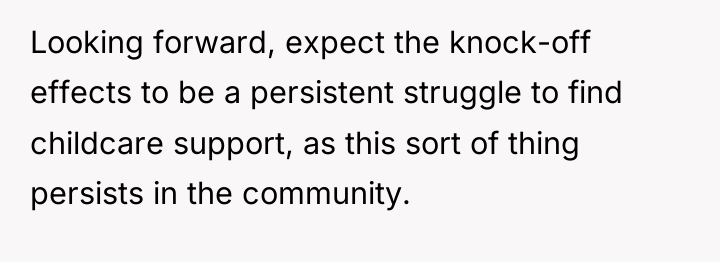 Looking forward, expect the knock-off effects to be a persistent...