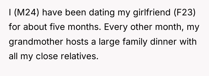 I (M24) have been dating my girlfriend (F23) for about...