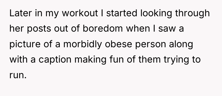 Later in my workout I started looking through her posts...