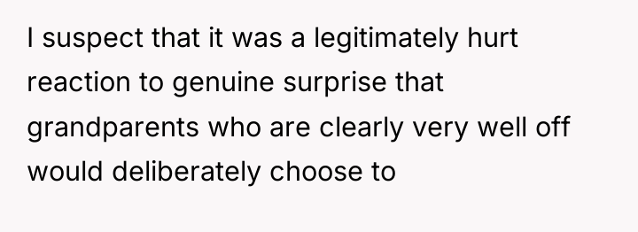 I suspect that it was a legitimately hurt reaction to...