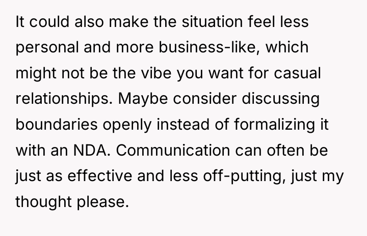 It could also make the situation feel less personal and...