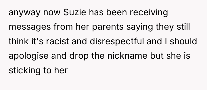 anyway now Suzie has been receiving messages from her parents...
