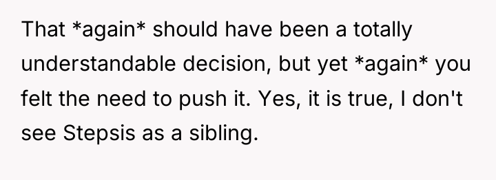 That *again* should have been a totally understandable decision, but...
