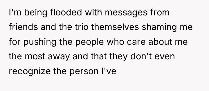 I'm being flooded with messages from friends and the trio...
