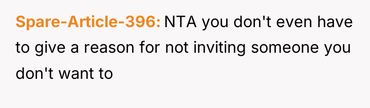 Spare-Article-396 NTA you don't even have to give a reason...
