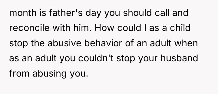 month is father's day you should call and reconcile with...