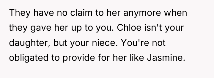 They have no claim to her anymore when they gave...