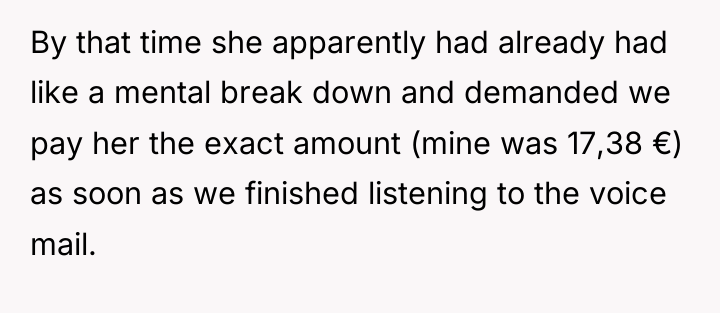 By that time she apparently had already had like a...