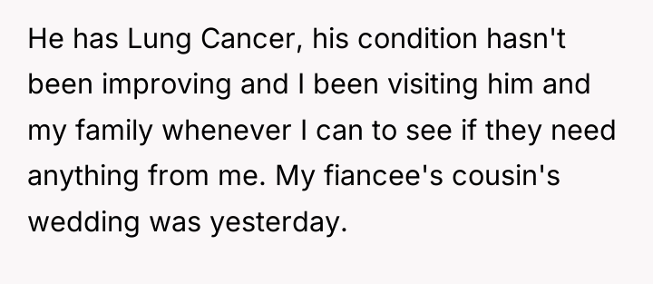 He has Lung Cancer, his condition hasn't been improving and...