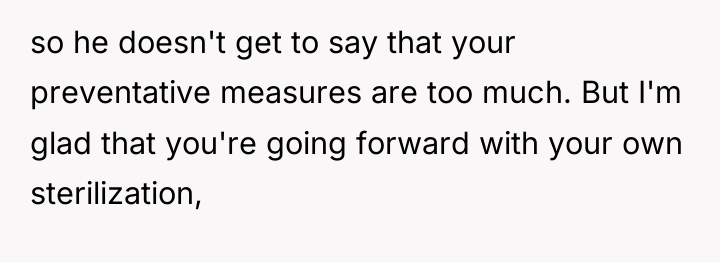 so he doesn't get to say that your preventative measures...