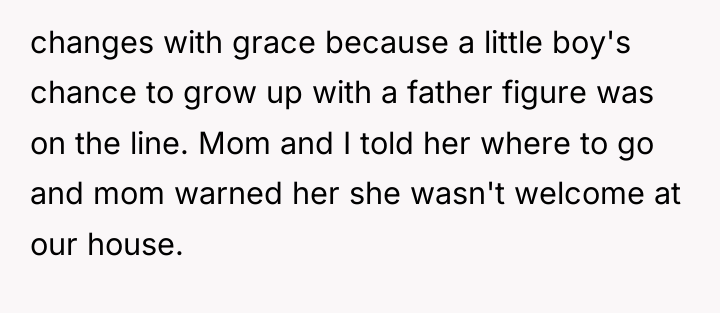 changes with grace because a little boy's chance to grow...