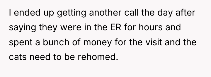 I ended up getting another call the day after saying...