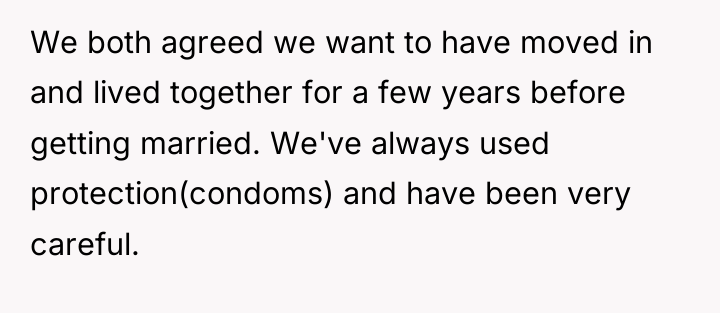 We both agreed we want to have moved in and...