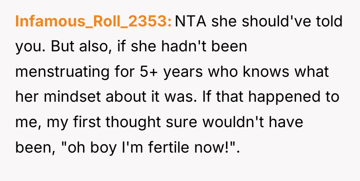 Infamous_Roll_2353 NTA she should've told you. But also, if she...