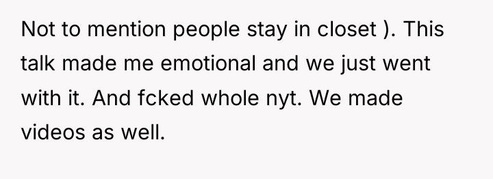 Not to mention people stay in closet ). This talk...