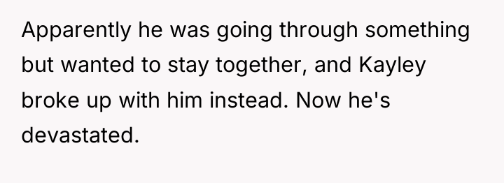 Apparently he was going through something but wanted to stay...