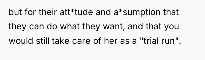 but for their att*tude and a*sumption that they can do...