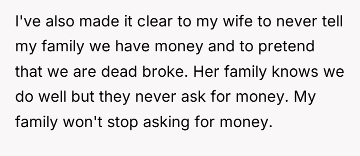 I've also made it clear to my wife to never...