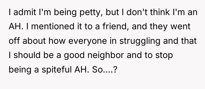 I admit I'm being petty, but I don't think I'm...