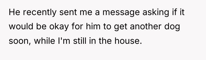 He recently sent me a message asking if it would...