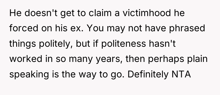 He doesn't get to claim a victimhood he forced on...