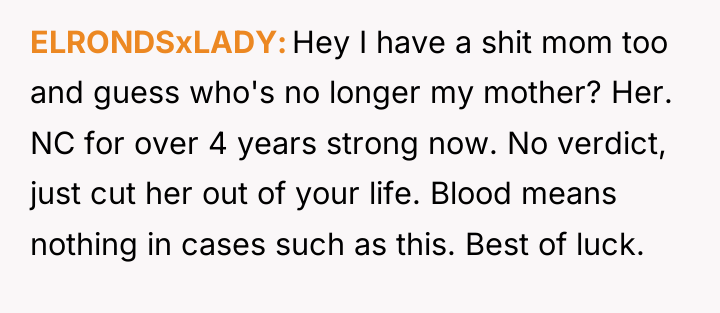 ELRONDSxLADY Hey I have a shit mom too and guess...