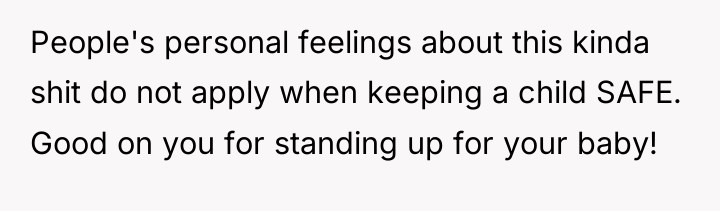 People's personal feelings about this kinda shit do not apply...