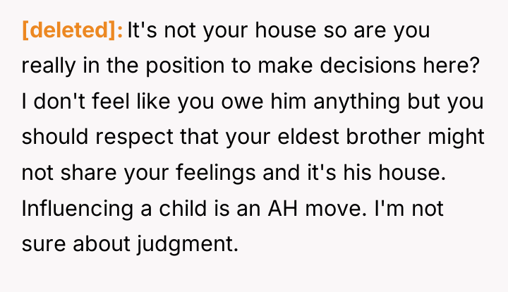 [deleted] It's not your house so are you really in...