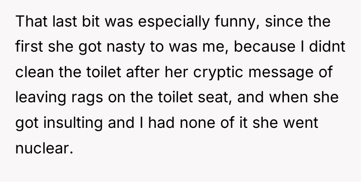 That last bit was especially funny, since the first she...