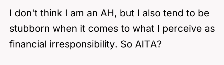 I don't think I am an AH, but I also...