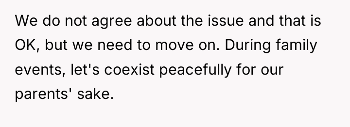 We do not agree about the issue and that is...