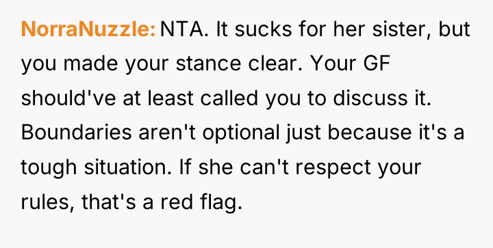 NorraNuzzle NTA. It sucks for her sister, but you made...