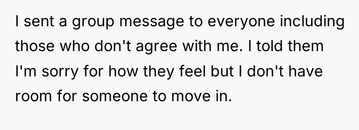 I sent a group message to everyone including those who...