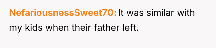 NefariousnessSweet70 It was similar with my kids when their father...