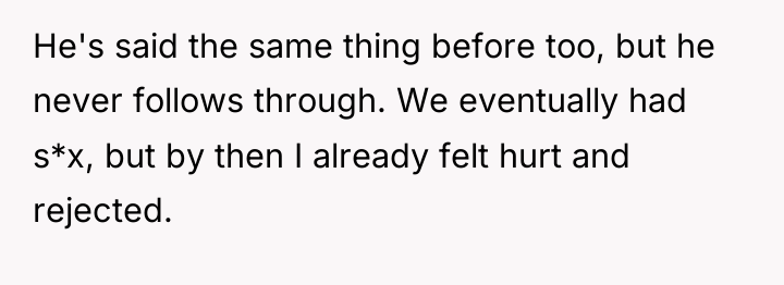 He's said the same thing before too, but he never...