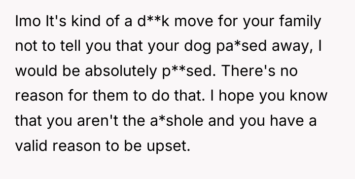Imo It's kind of a d**k move for your family...