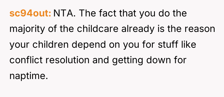 sc94out NTA. The fact that you do the majority of...