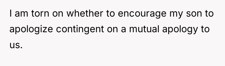I am torn on whether to encourage my son to...