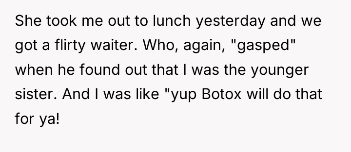 She took me out to lunch yesterday and we got...