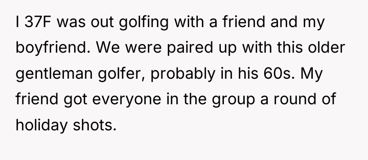 I 37F was out golfing with a friend and my...